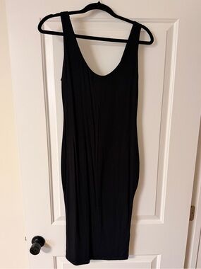 NWT JLUXLABEL Sleeveless Midi Bodycon Dress - Color Black - Sz Large